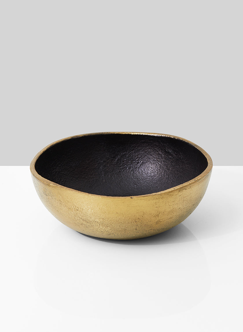 5 1/2in Wide Black &amp; Gold Bowl Decor Jamali-garden