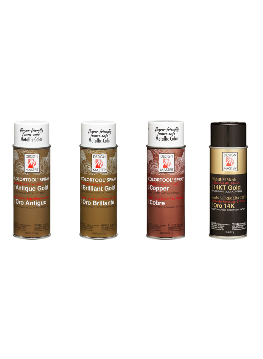 Design Master Floral &amp; Craft Metallic Spray Paint Decor Jamali-garden