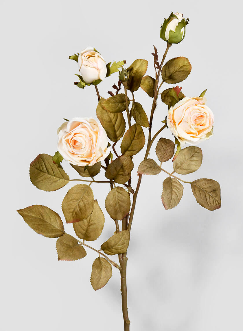 26in Long Medium Peach Rose Spray Decor Jamali-garden