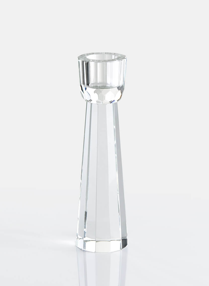 5.75in Tall Faceted Crystal Candlestick Decor Jamali-garden