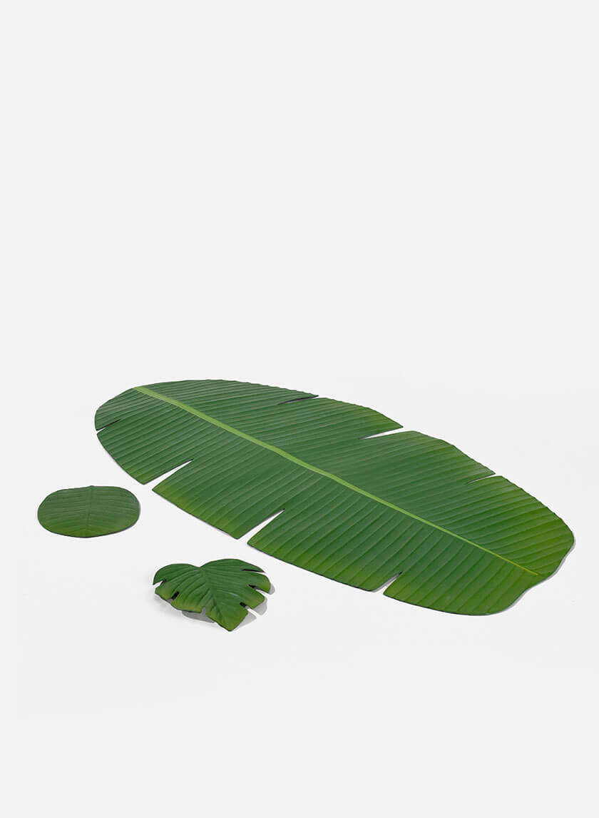 30in Long Banana Leaf Table Runner Decor Jamali-garden