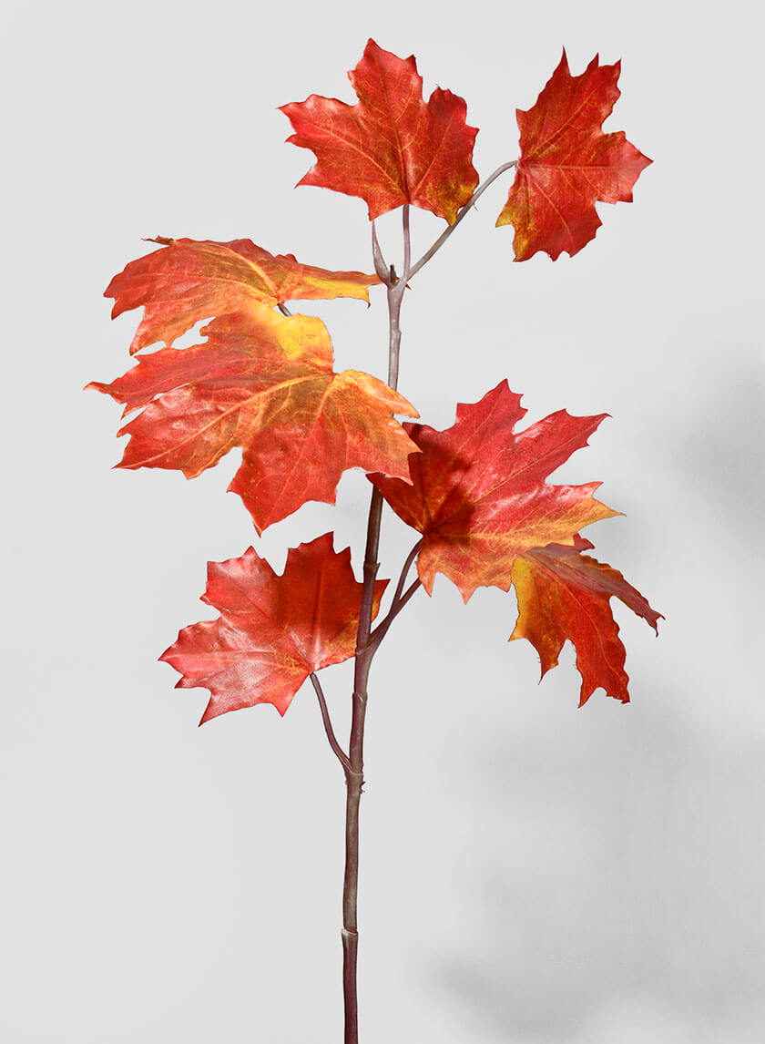 31.5in Long Large Maple Leaf Spray Decor Jamali-garden