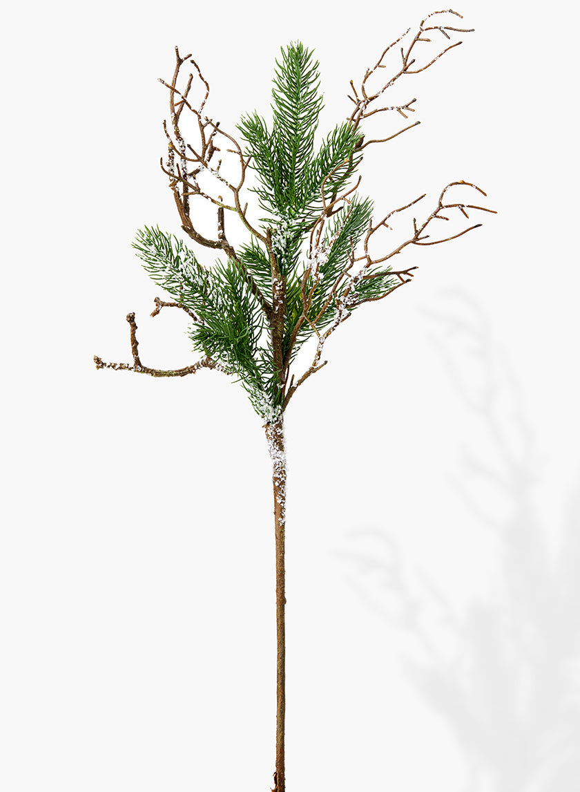 28in Long Iced Pine Branch Decor Jamali-garden