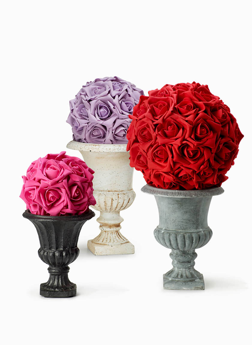 Purple, Pink, &amp; Red Rose Flower Balls Decor Jamali-garden