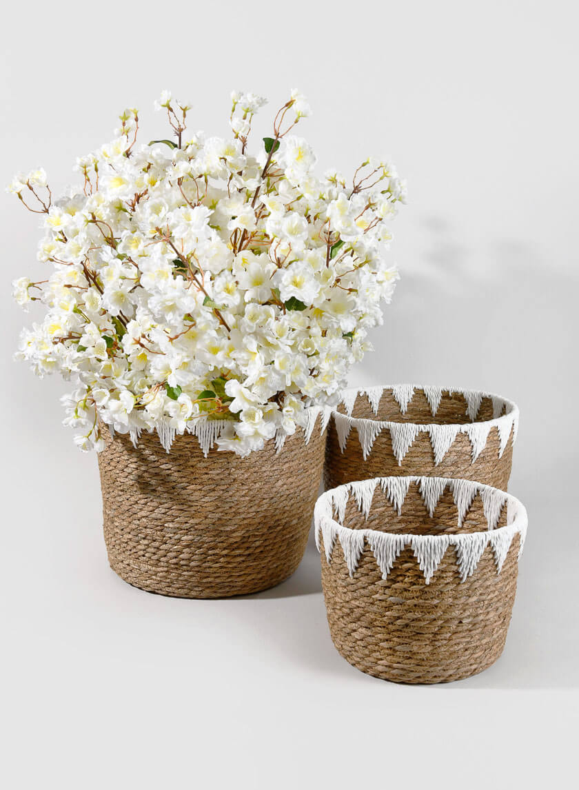 Timbuktu Cattails Basket Decor Jamali-garden