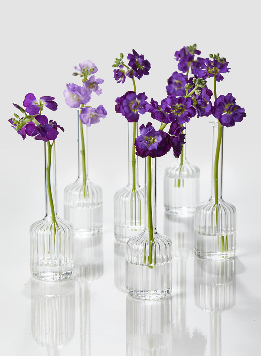6.5in Tall Optical Glass Cylinder Bud Vase Decor Jamali-garden