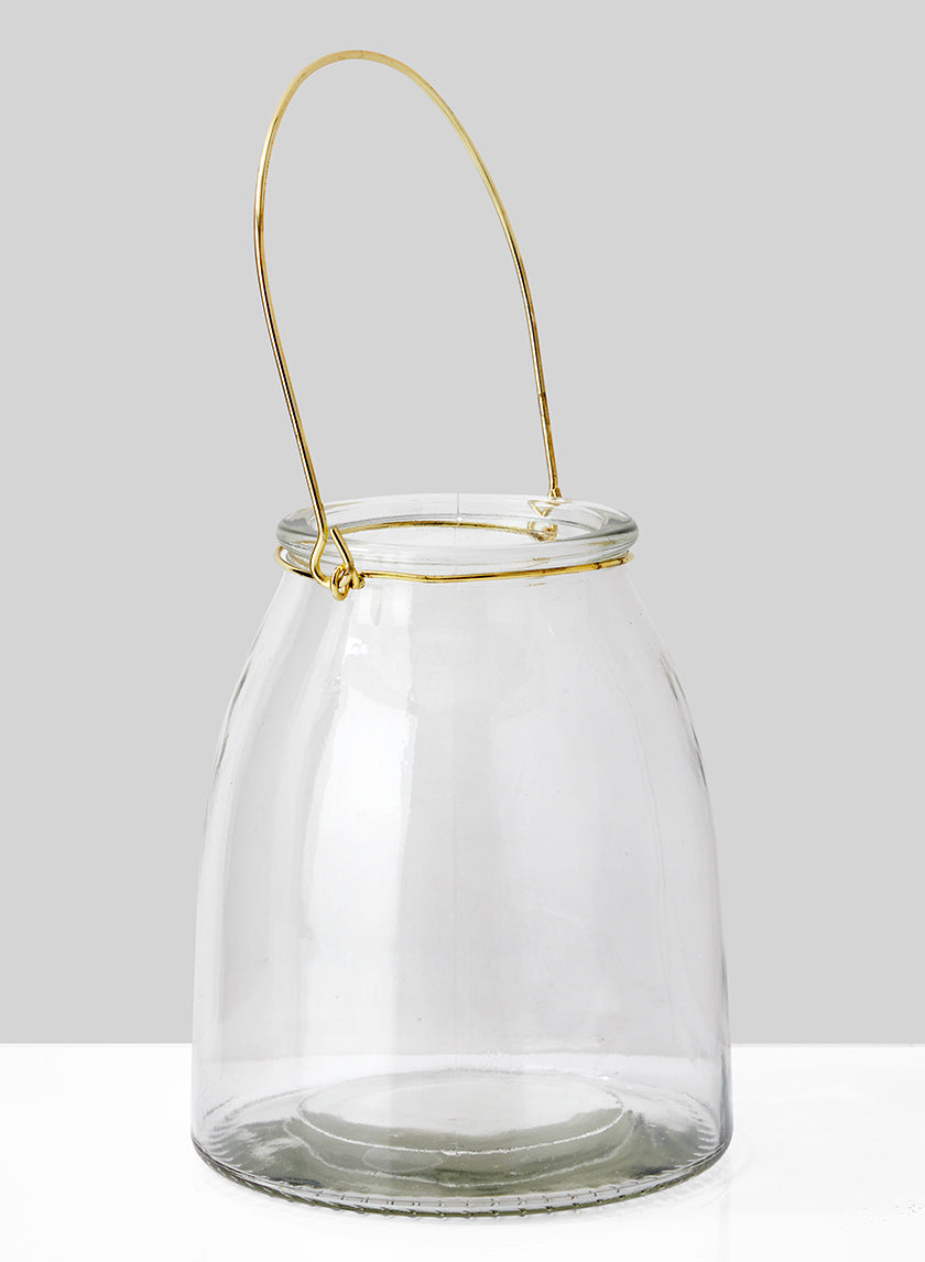 6in Tall Hanging Glass Jar Decor Jamali-garden