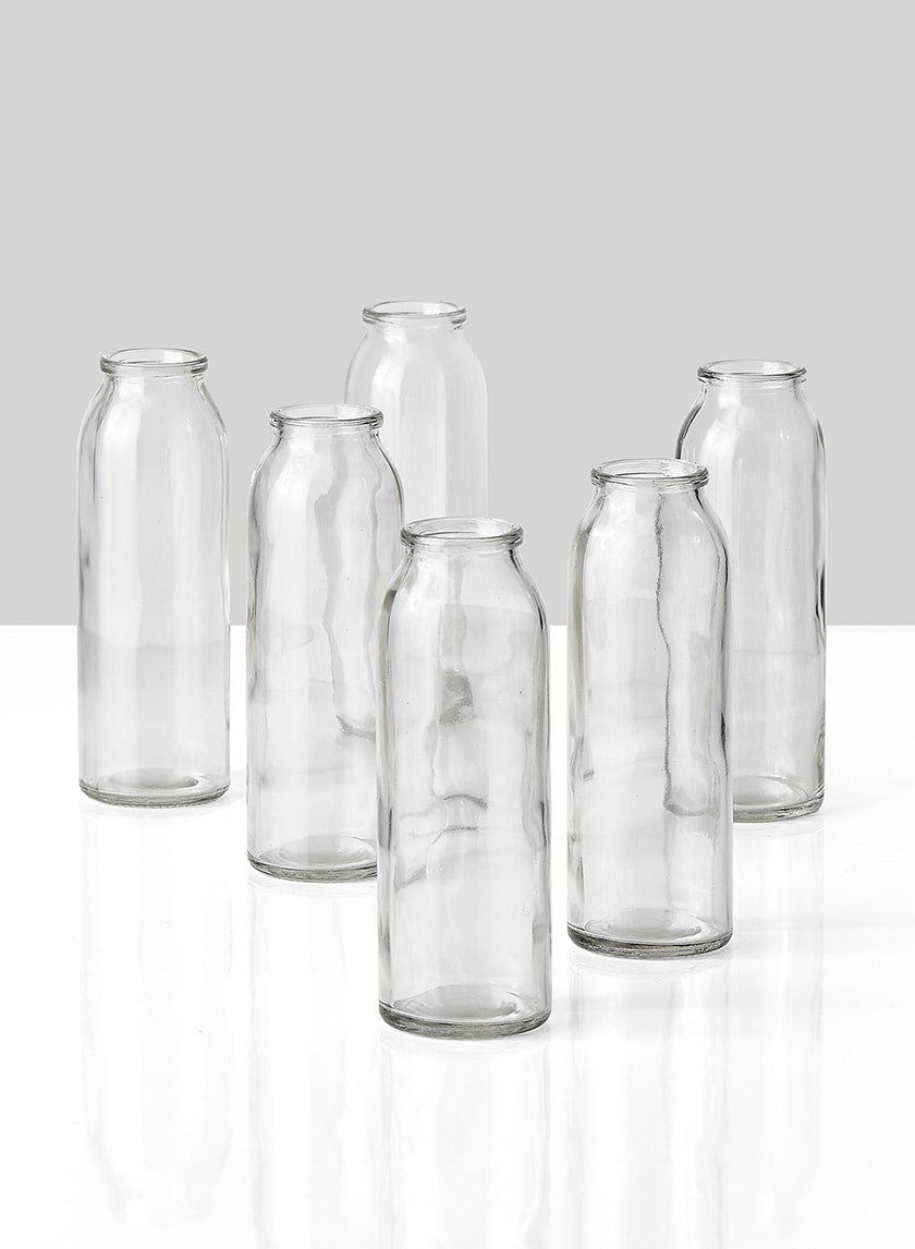 6.25in Tall Glass Bottle Vase Decor Jamali-garden