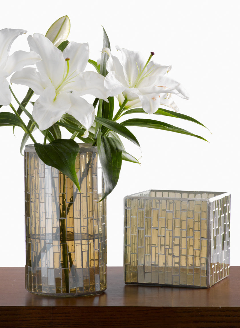 Mosaic Glass Tile Vases Decor Jamali-garden