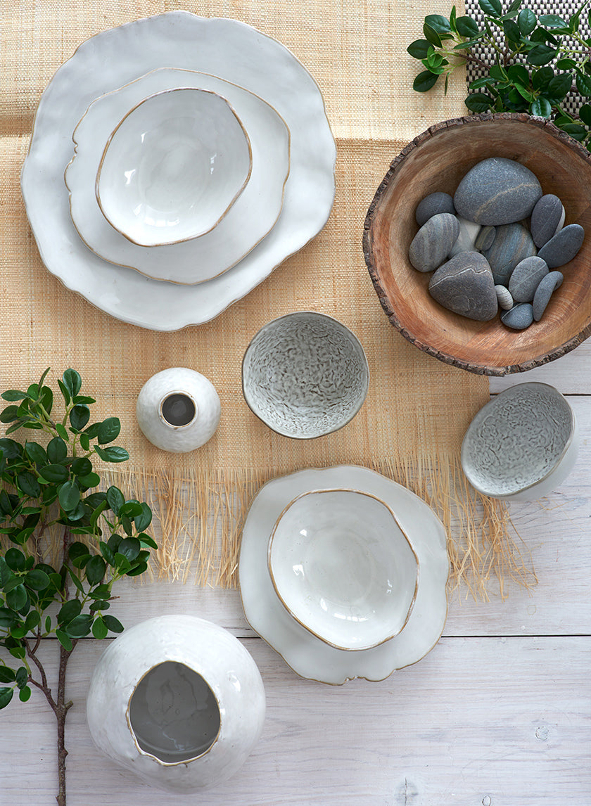 10.5in Wide Freeform Edge Ceramic Potter&