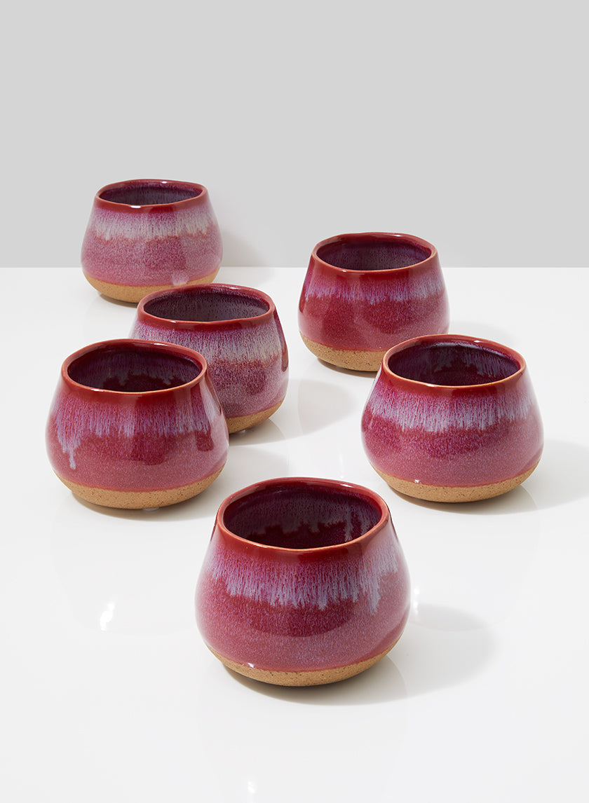 4in Wide Red Ceramic Potter&