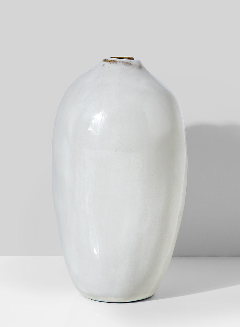 5.5in Tall White Glazed Potter&