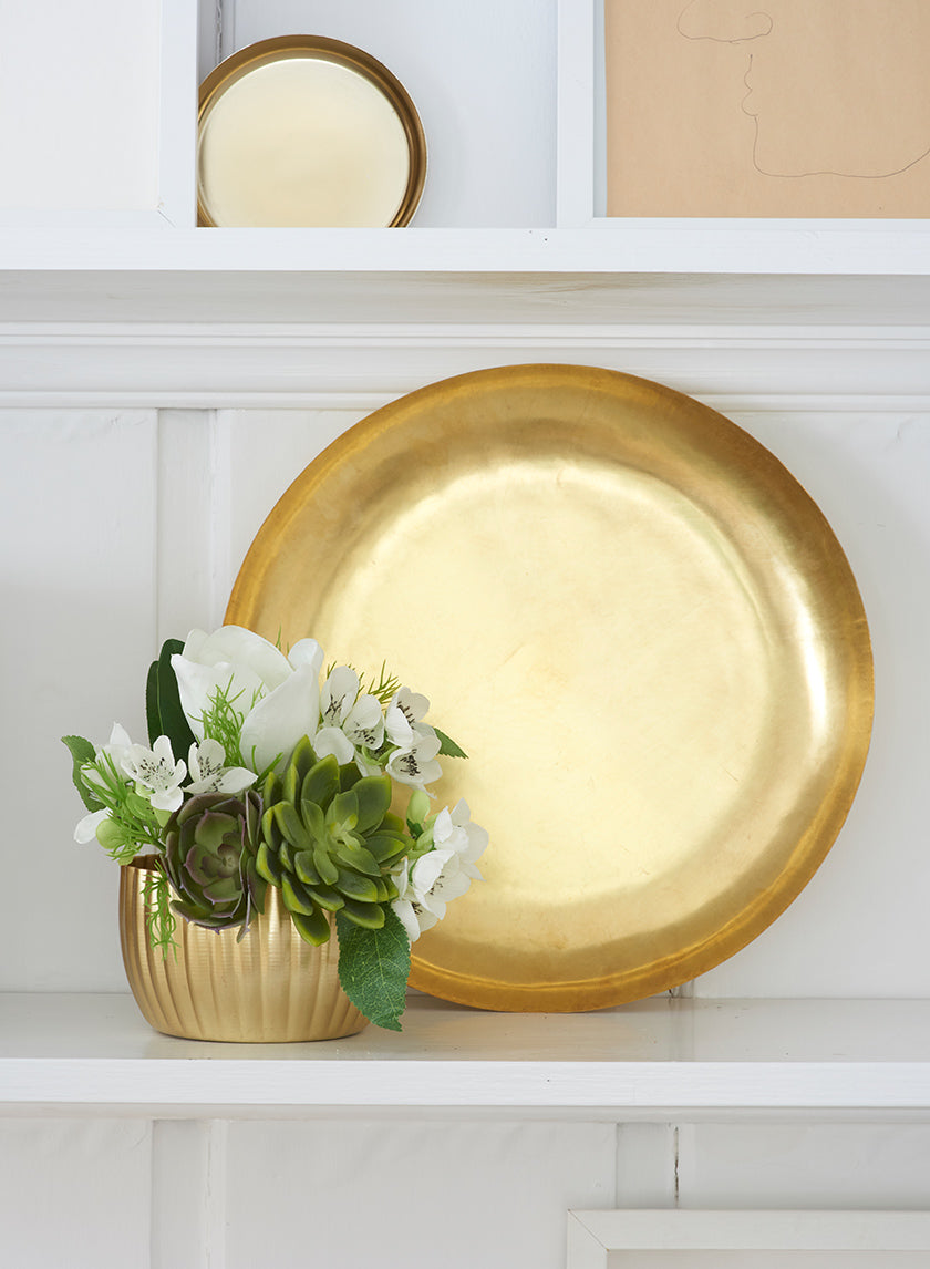 5in Wide Gold Bowl Decor Jamali-garden