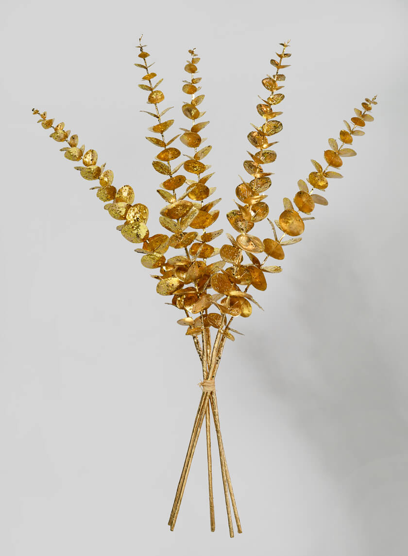 24in Long Gold Eucalyptus Picks Decor Jamali-garden