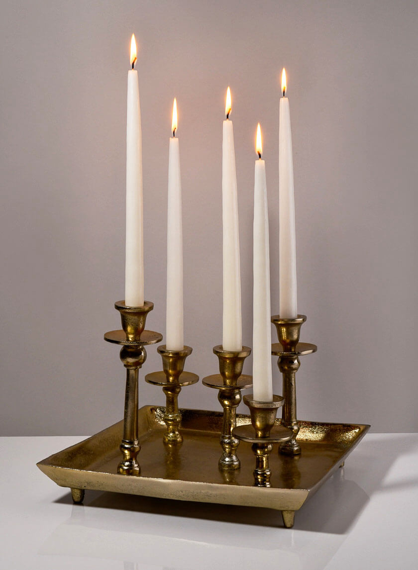 12.75in Long Gold Candlesticks Stand Decor Jamali-garden