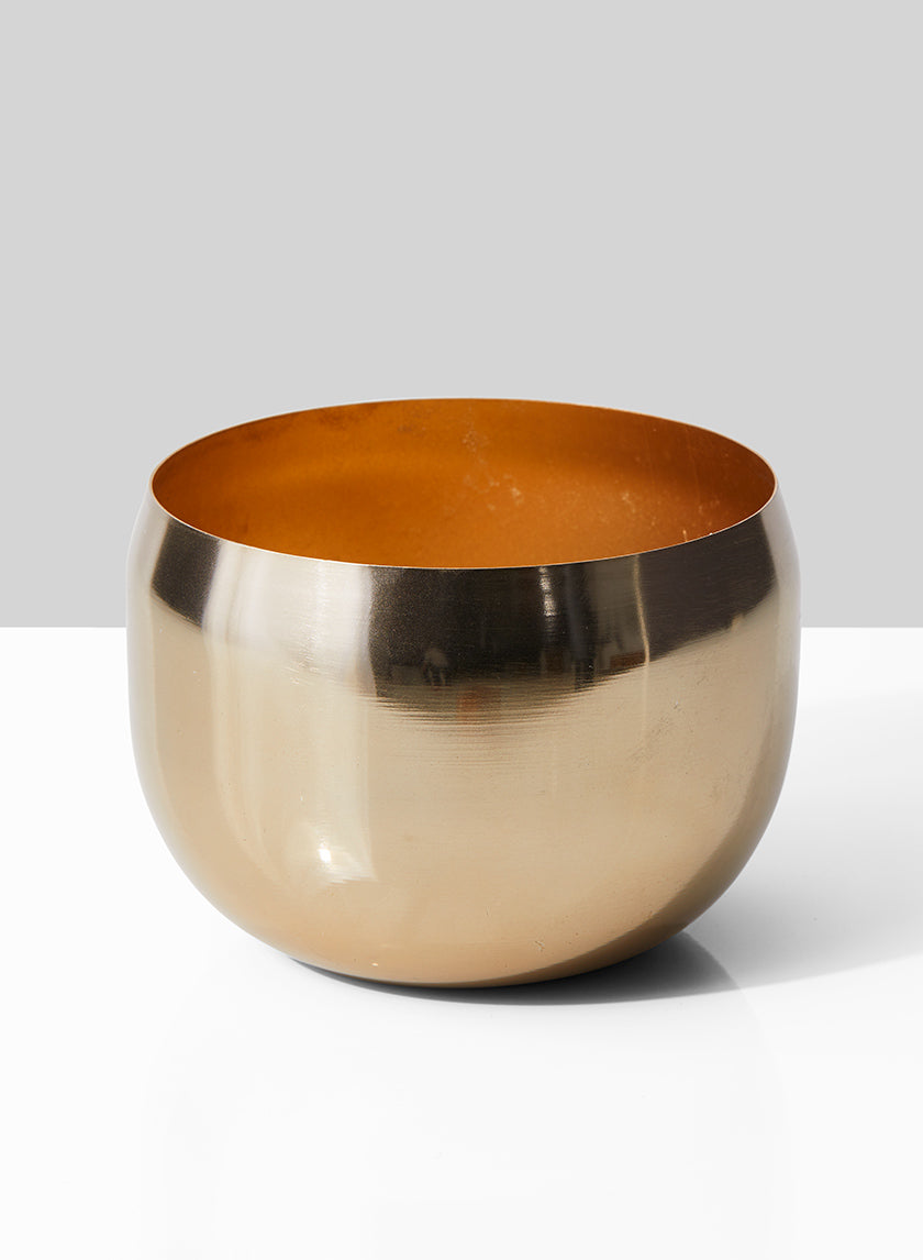 5in Wide Gold Iron Bowl Decor Jamali-garden