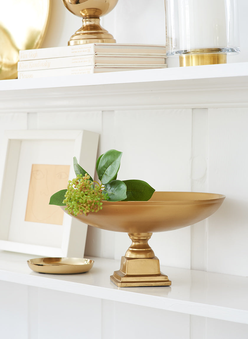 Gold Pedestal Bowl &amp; Urn Vases Decor Jamali-garden