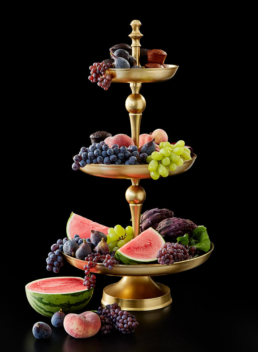 26 ½in Tall Gold 3-Tier Cake Stand Decor Jamali-garden