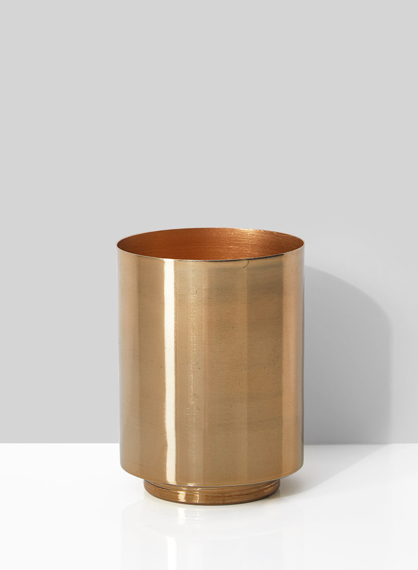 4.25in Tall Gold Vase Decor Jamali-garden