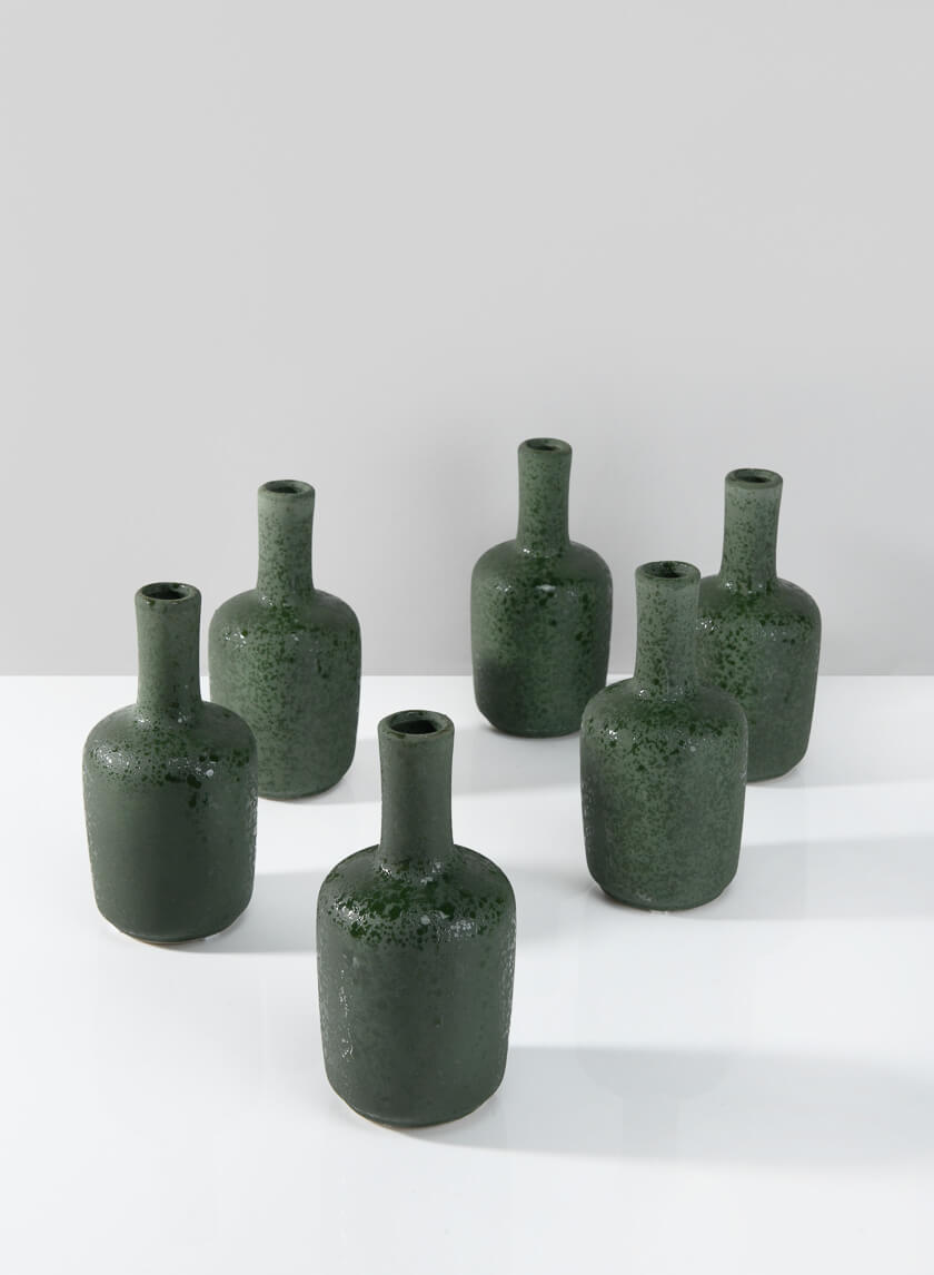 5.5in Tall Acapulco Green Sandstone Bud Vase Decor Jamali-garden