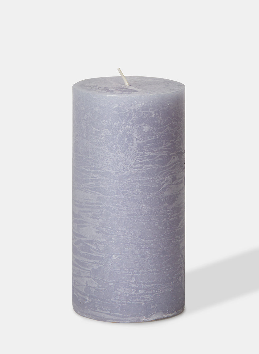 6in Tall Rustic Cement Grey Pillar Candle Decor Jamali-garden
