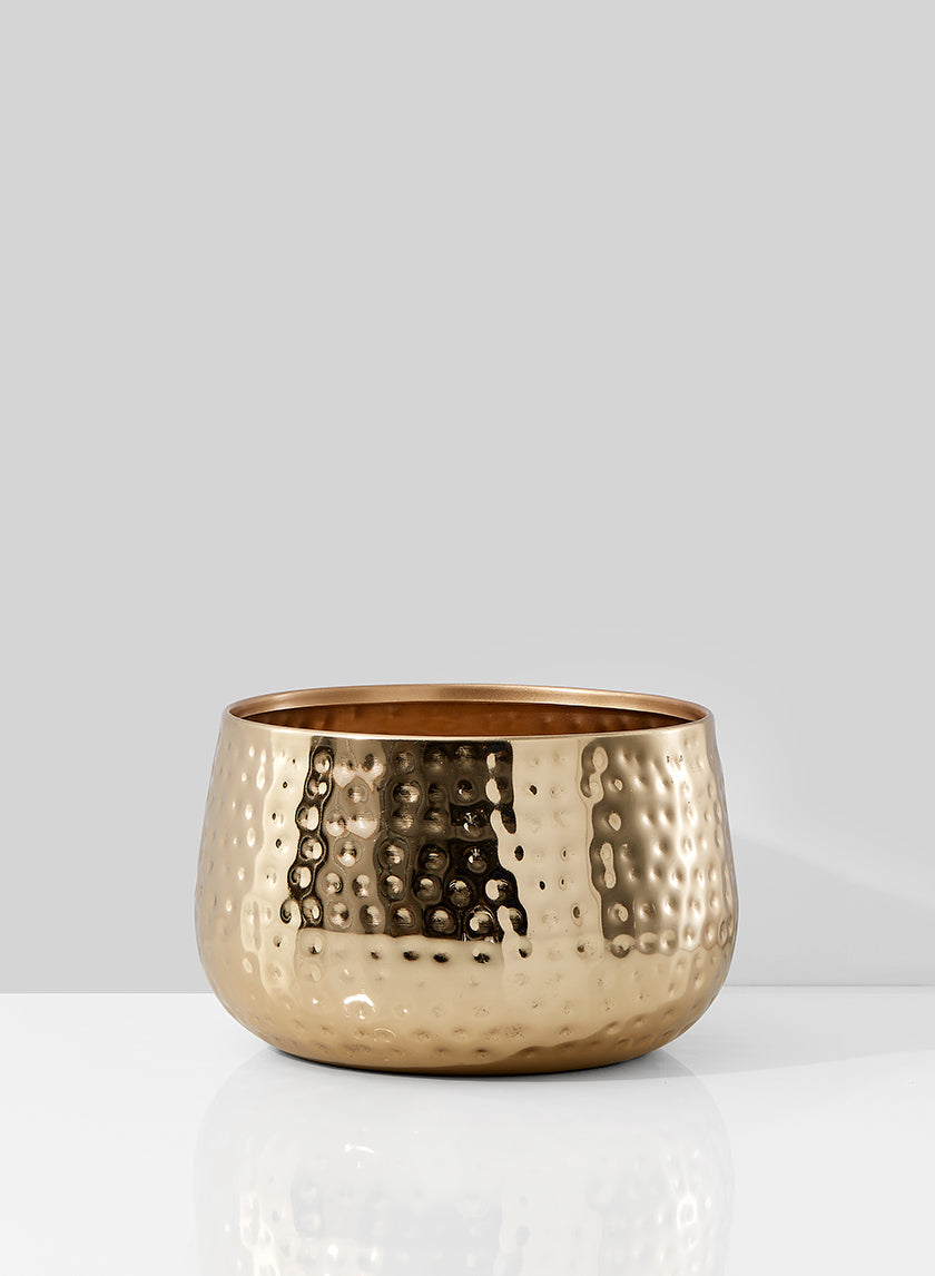 6.75in Wide Shiny Gold Bowl Decor Jamali-garden