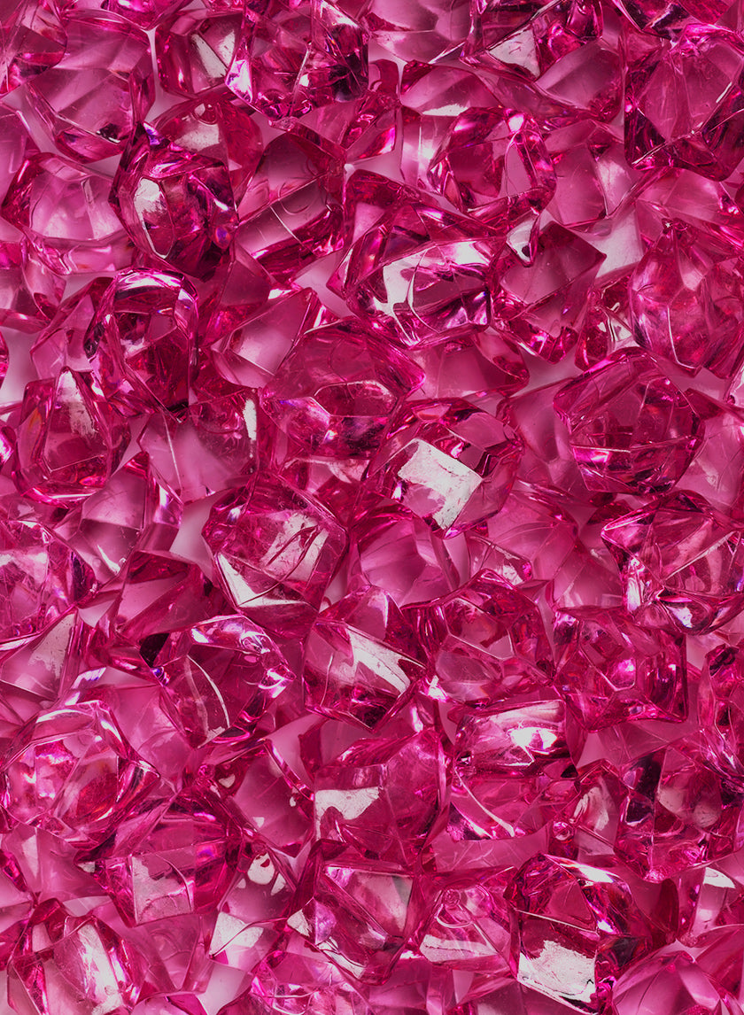 Hot Pink Acrylic Sea Glass Decor Jamali-garden