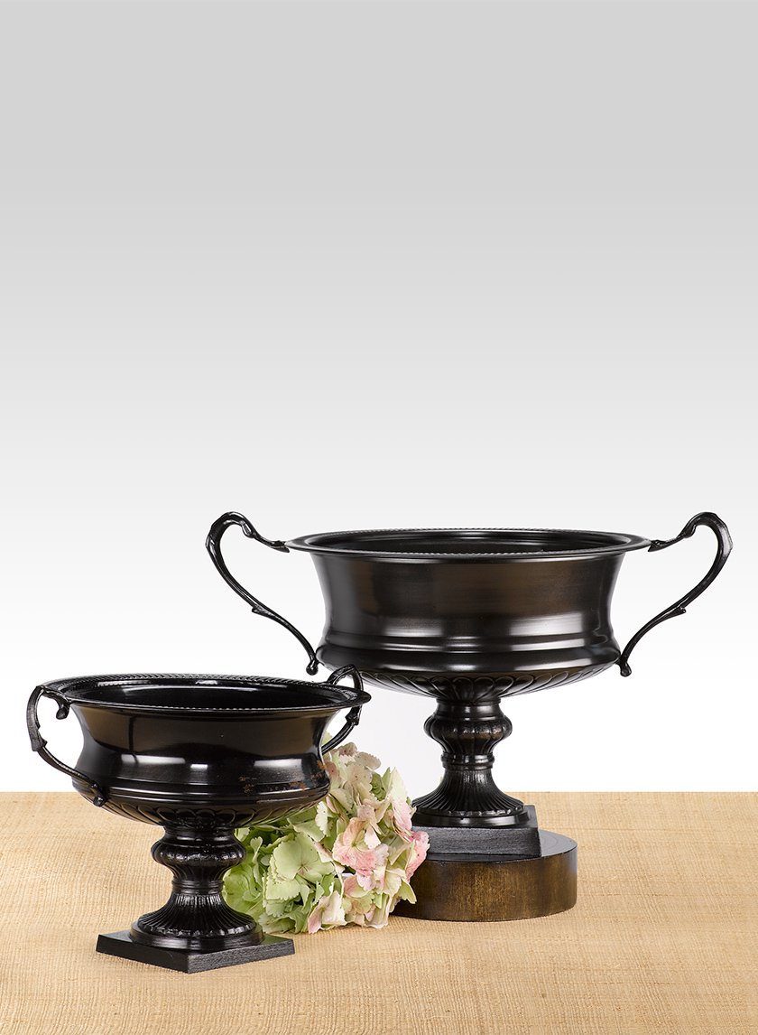 Antique Black Urns Decor Jamali-garden