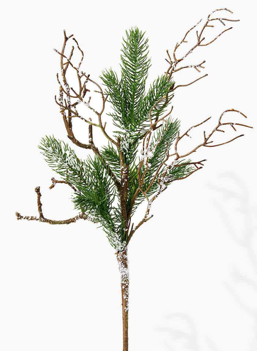 28in Long Iced Pine Branch Decor Jamali-garden