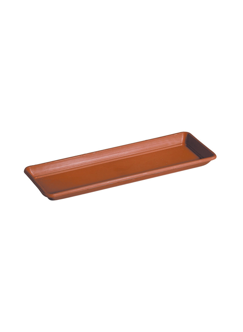 18.5in Long Kyoto Terracotta Rectangular Saucer Decor Jamali-garden