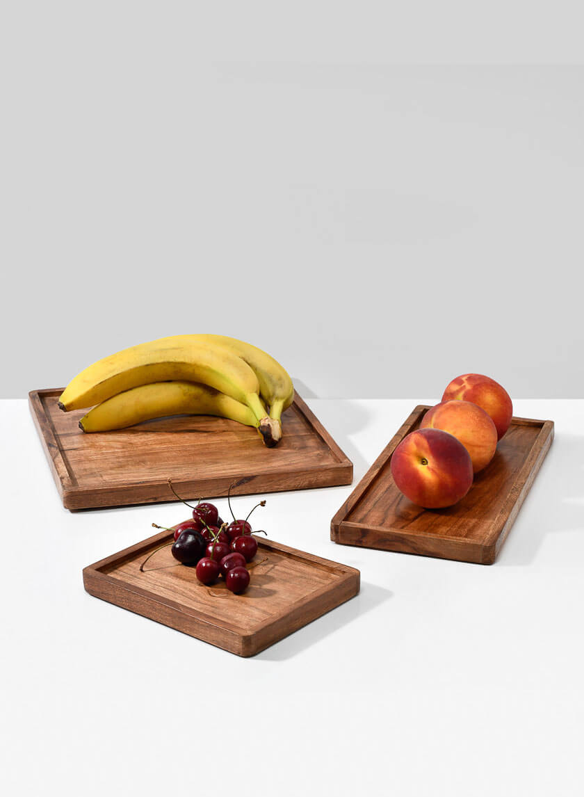 7in Long Lambok Wood Tray, Small Decor Jamali-garden
