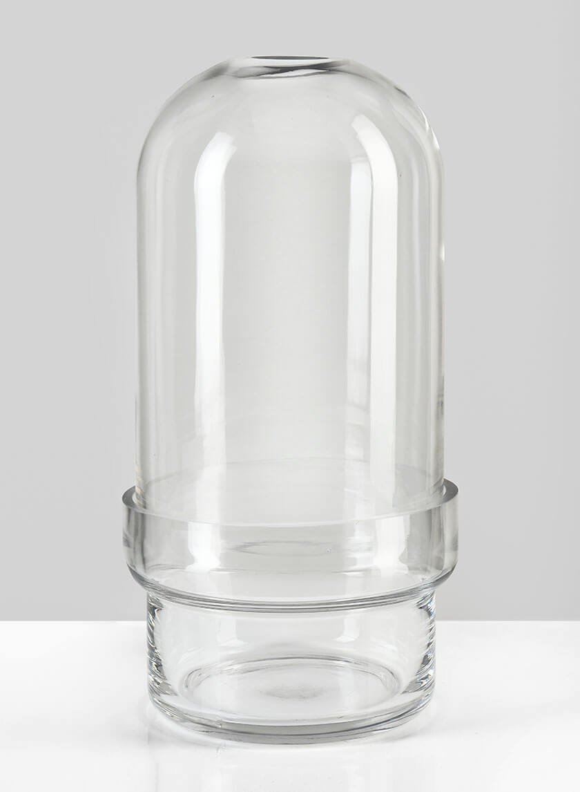 11in Tall Swazi Glass Terrarium, Large Decor Jamali-garden
