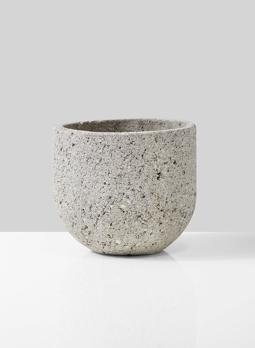 4.5in Tall Lava Rock Egg Pot Decor Jamali-garden