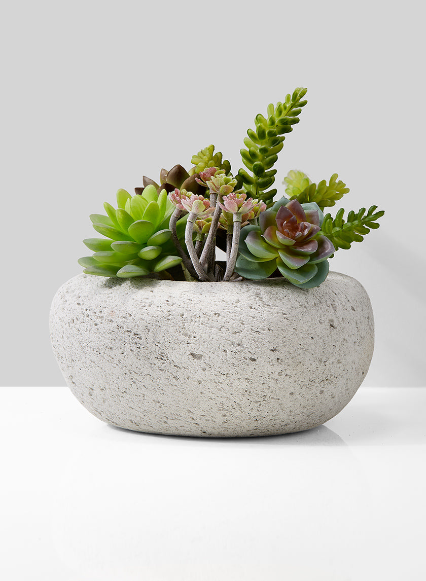 7.5in Long Lava Rock Pot Decor Jamali-garden