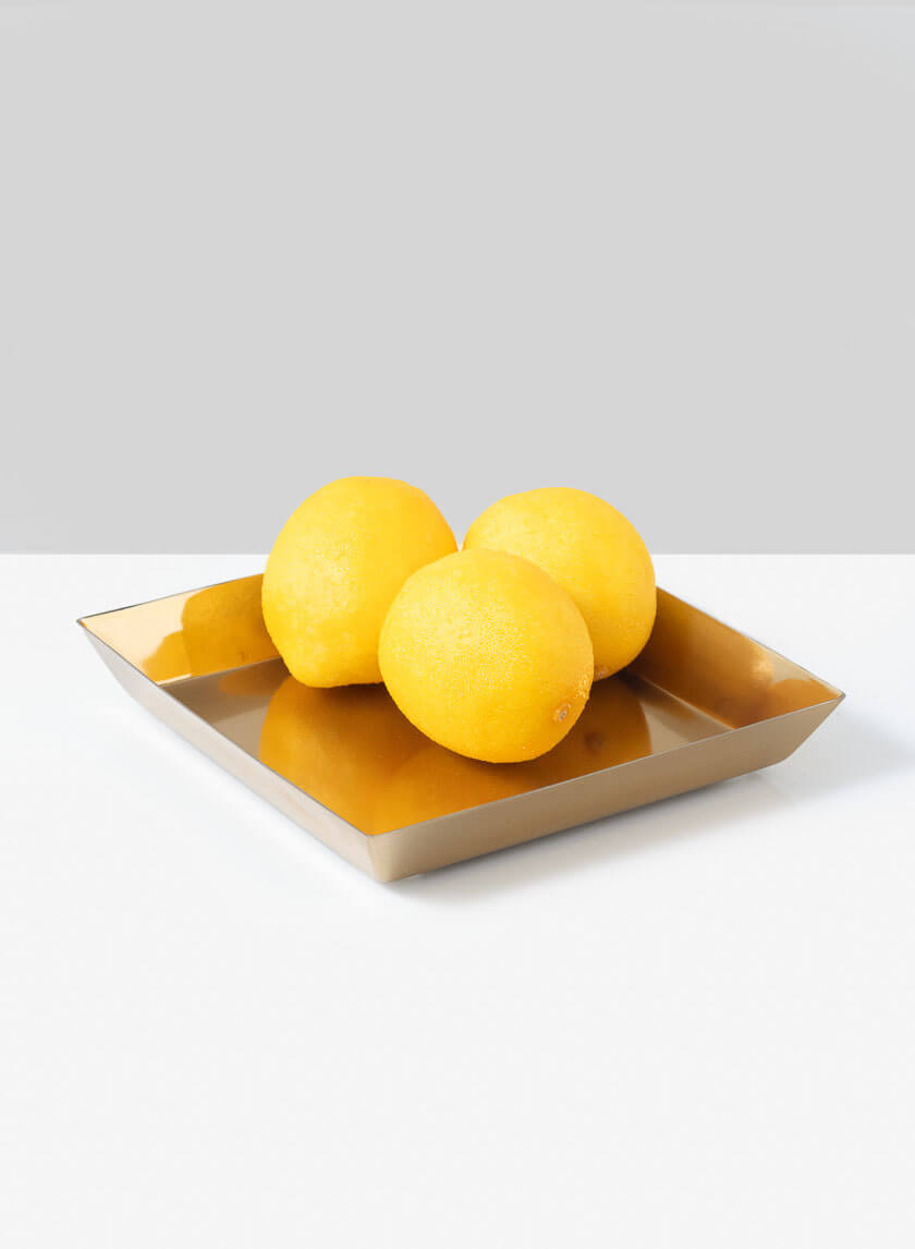 6in Square Le Mans Gold Tray Decor Jamali-garden