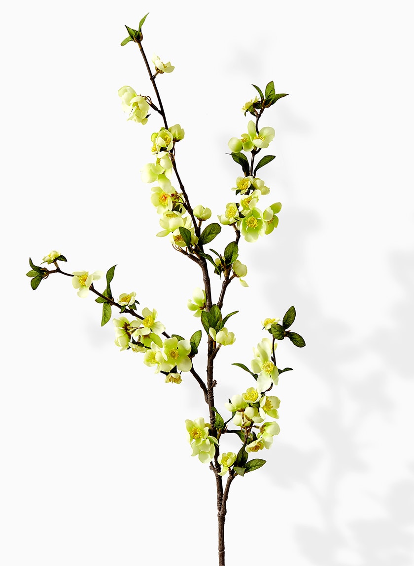 39in Long White Apple Blossom Branch Decor Jamali-garden