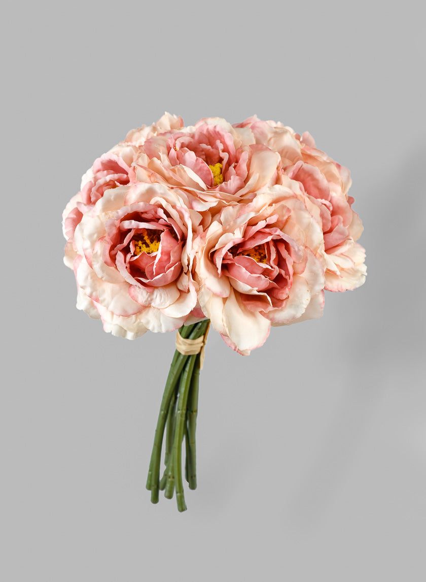 10in Long Light Pink Tea Flower Bouquet Decor Jamali-garden