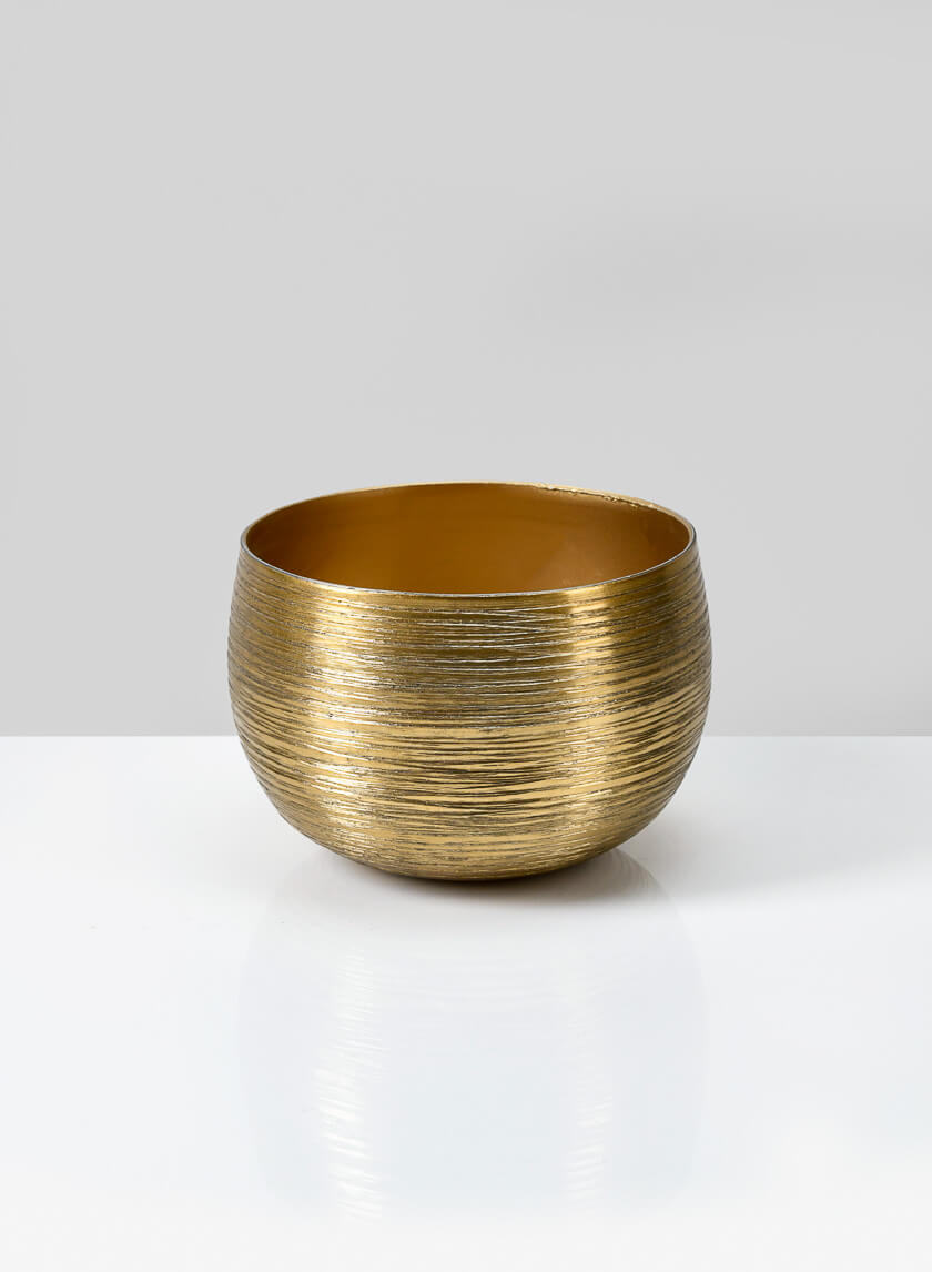 5in Wide Madras Etched Gold Bowl Decor Jamali-garden