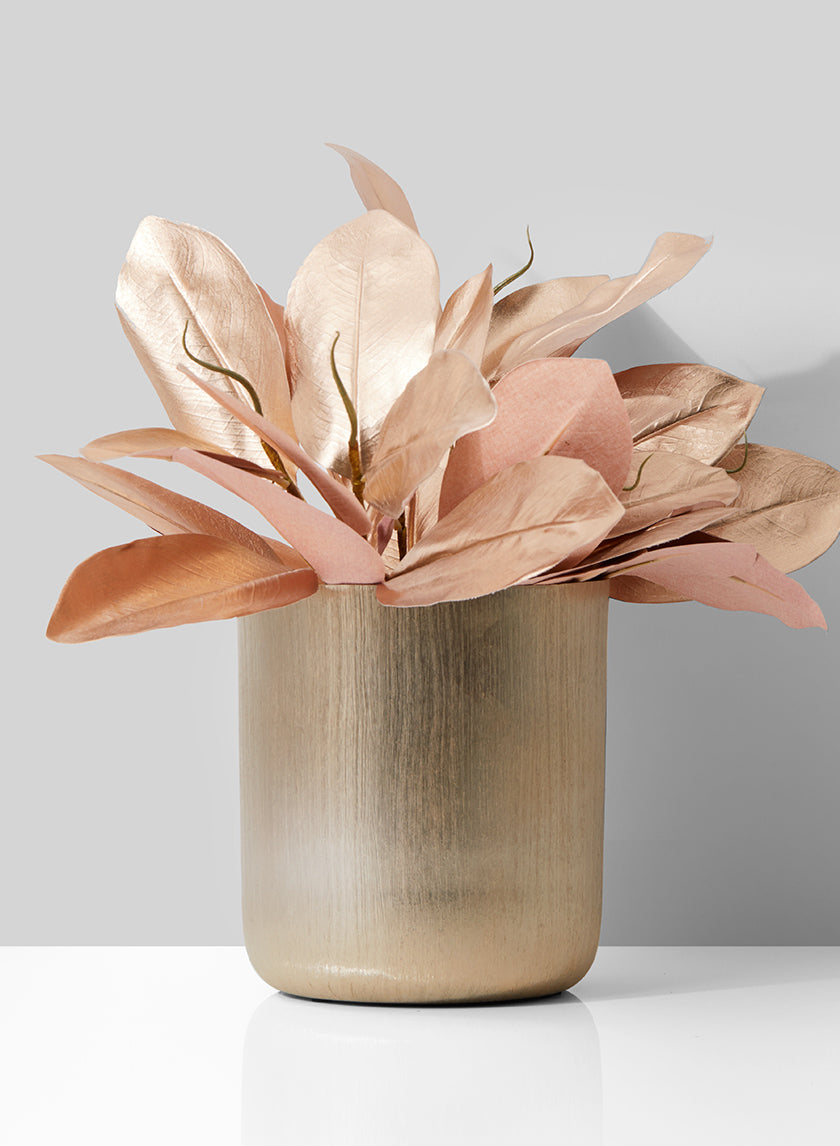 8in Tall Gold Vase Decor Jamali-garden