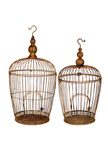 Rust Birdcages Decor Jamali-garden