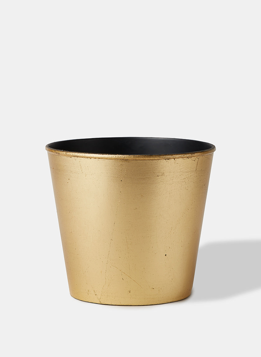 5in Gold Cachepot Decor Jamali-garden