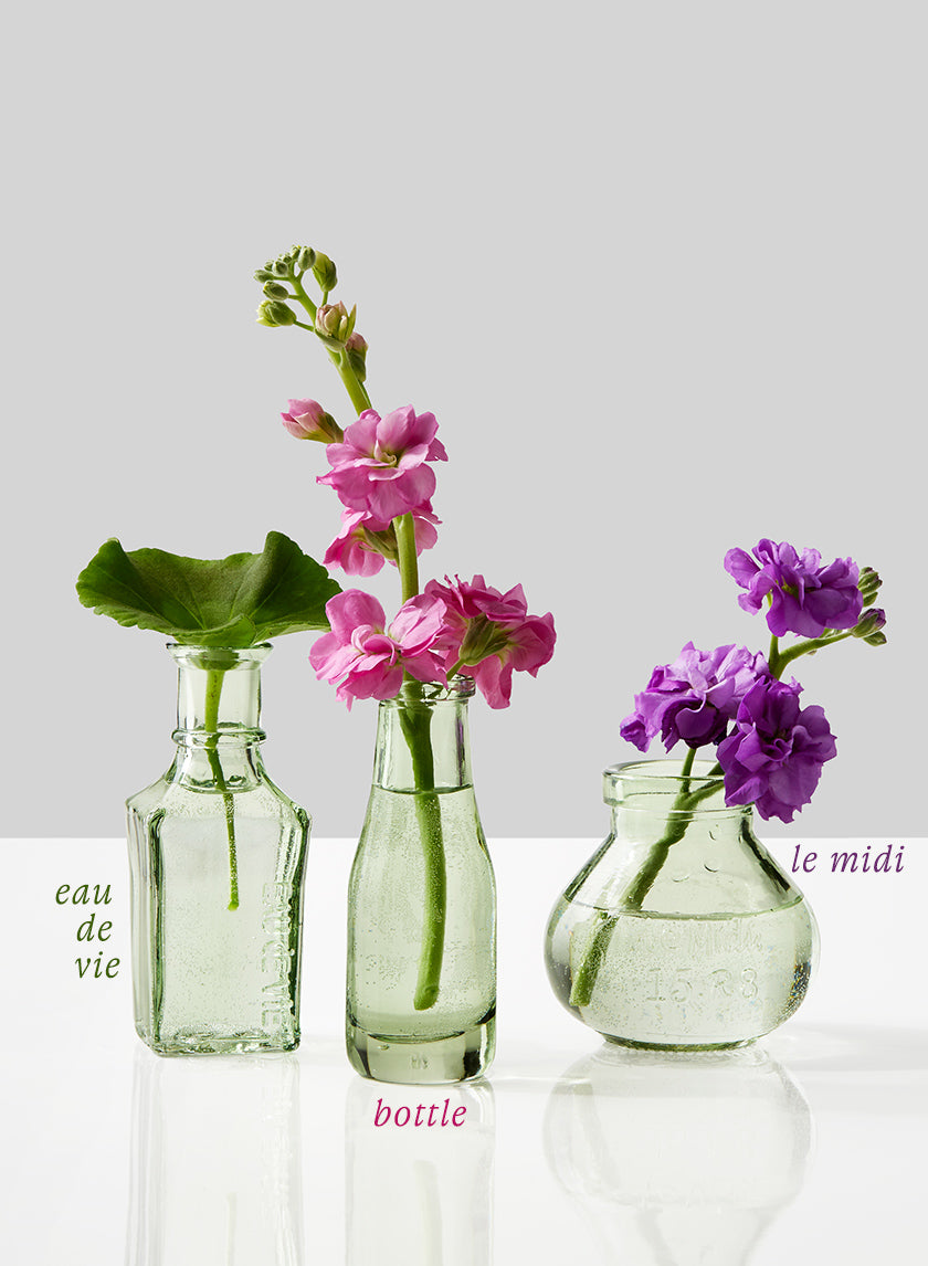 Mexican Green Glass Bud Glass Vases Decor Jamali-garden