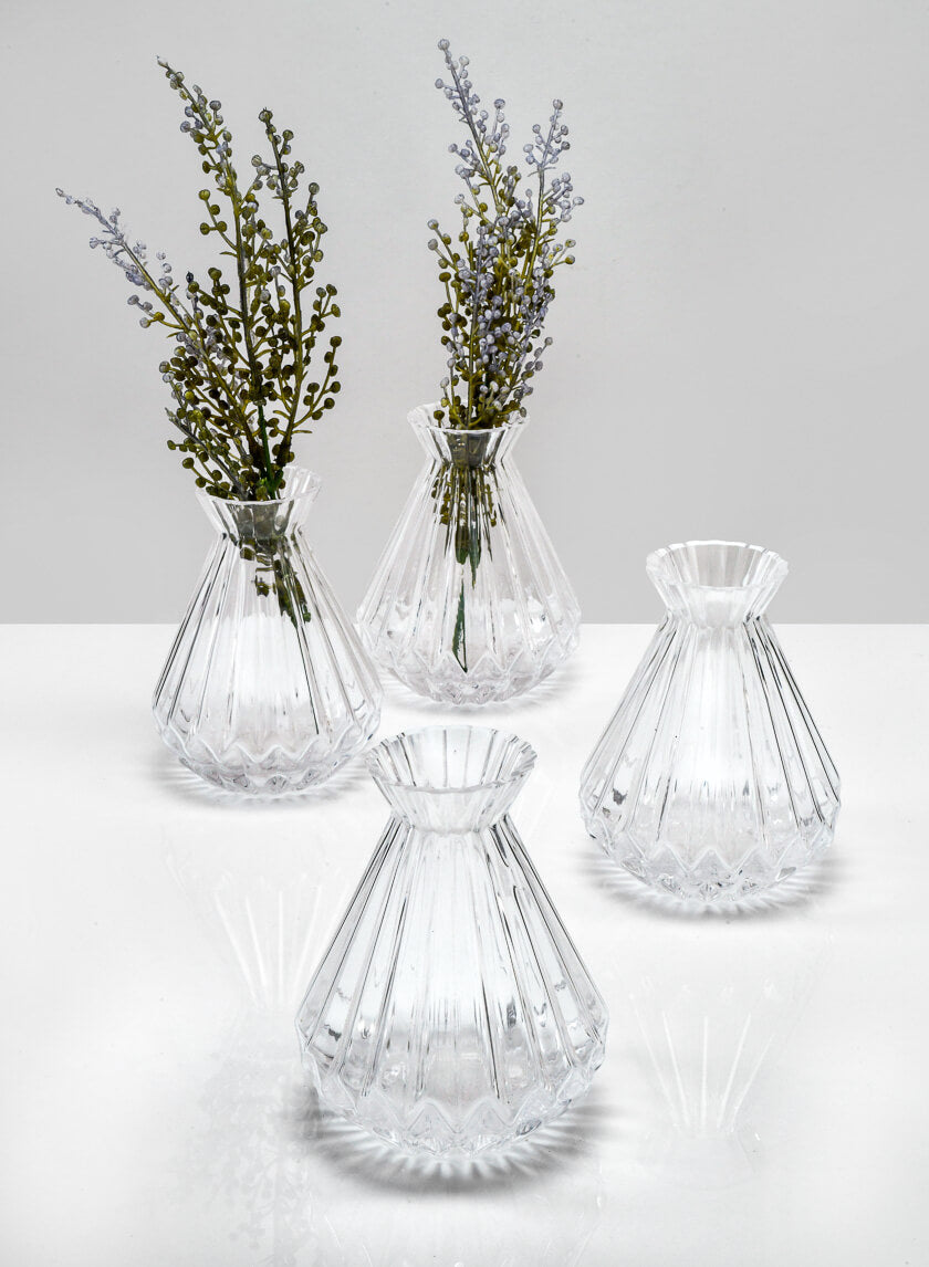 4.5in Tall Bonbon Glass Bud Vase Decor Jamali-garden