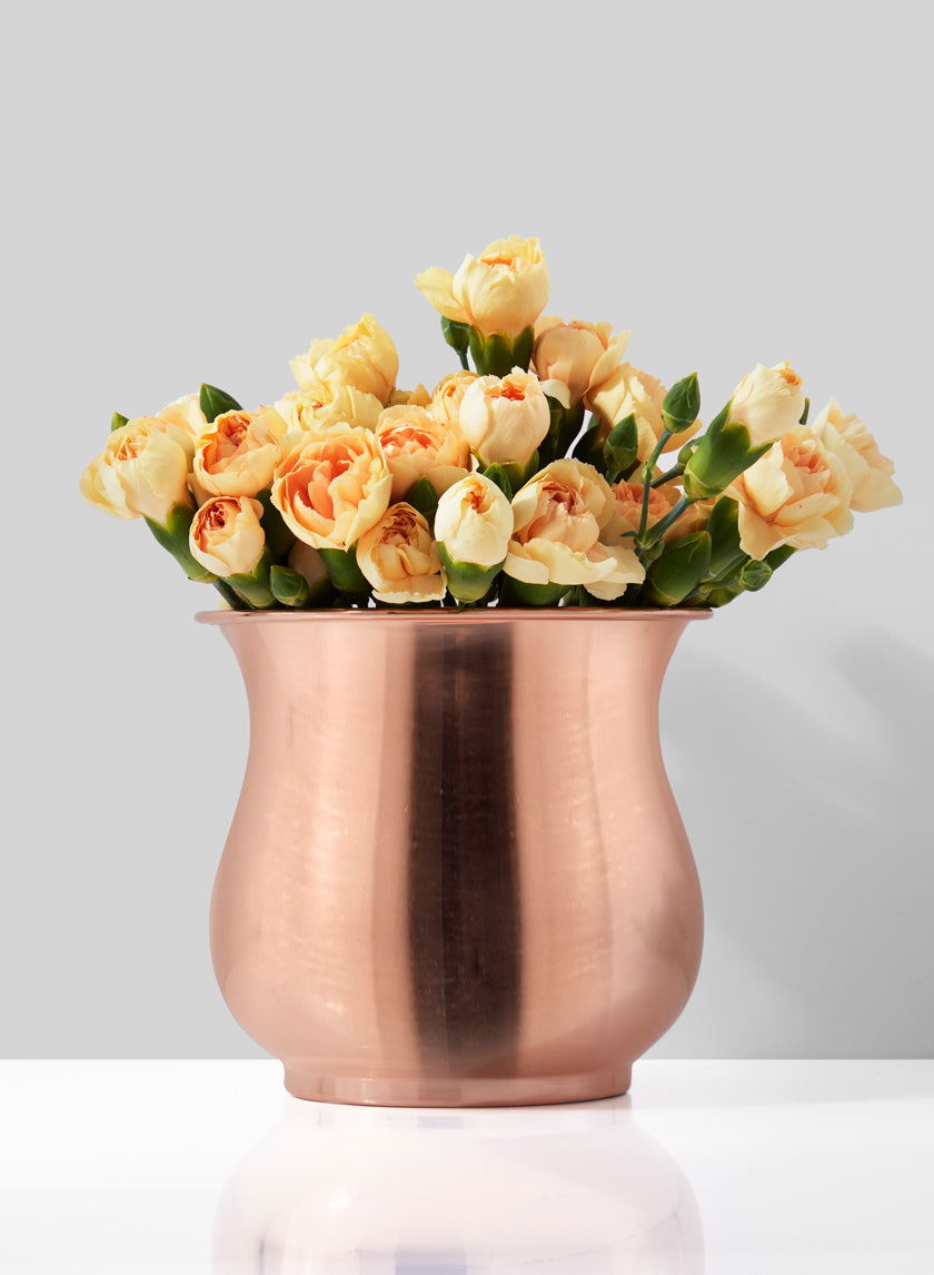 5in Tall Copper Plated Flower Vase Decor Jamali-garden