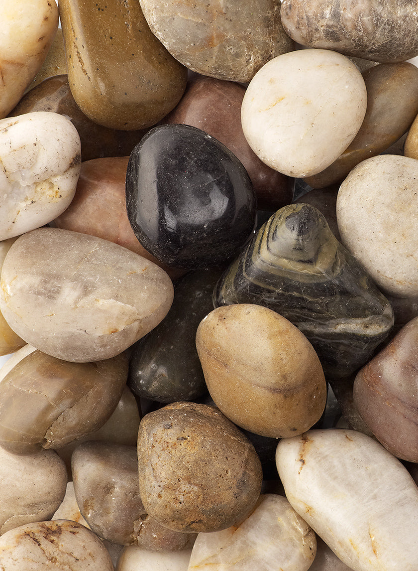 High Polished Mixed River Stones Decor Jamali-garden
