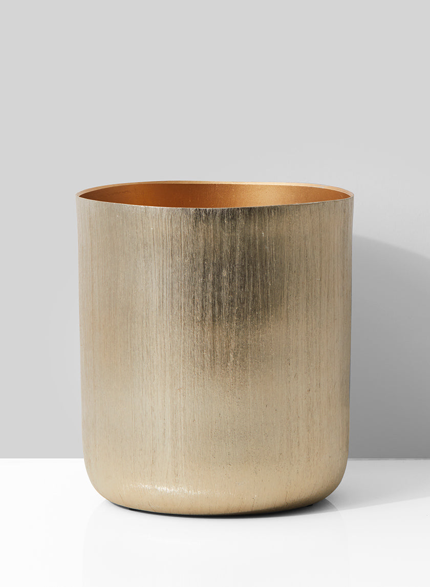 8in Tall Gold Vase Decor Jamali-garden