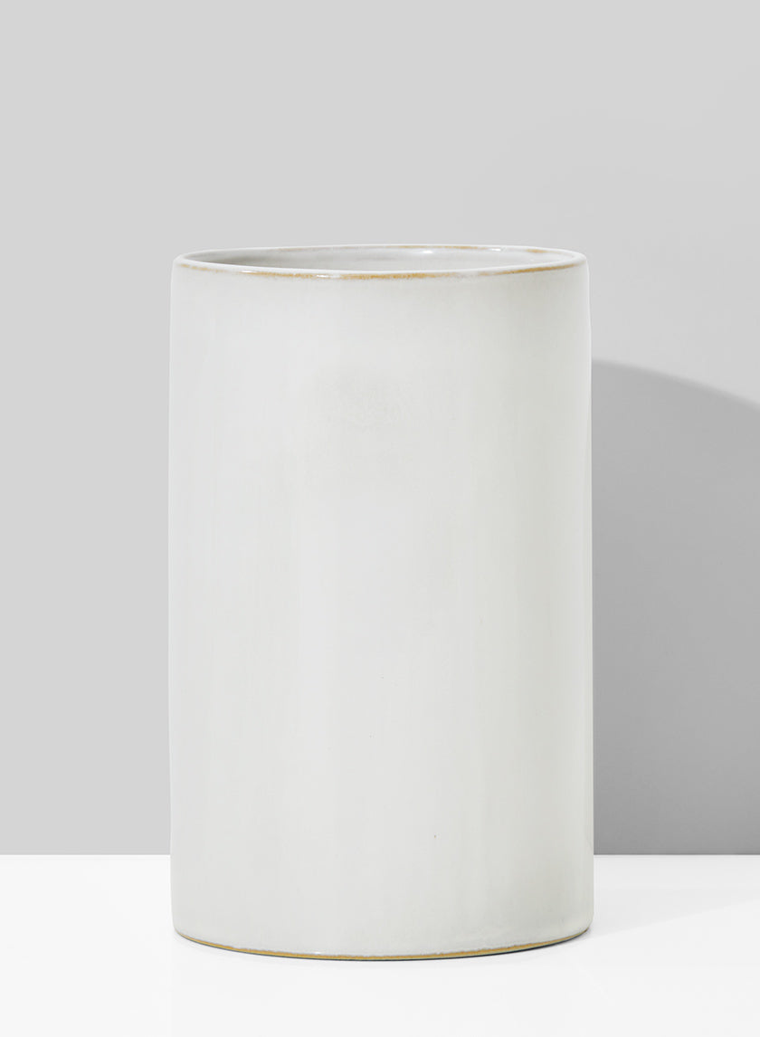 6.5in Tall White Ceramic Vase Decor Jamali-garden