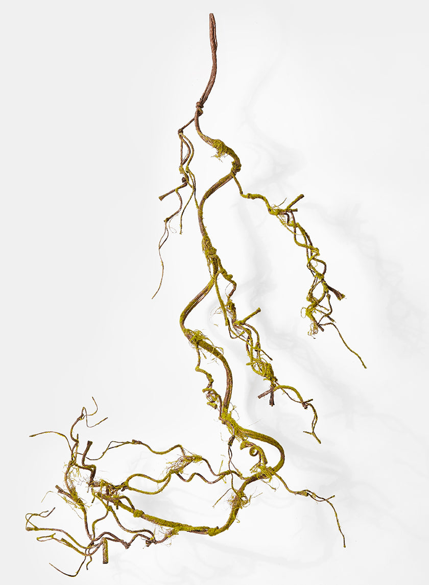 5ft Long Curly Vine Garland With Moss Decor Jamali-garden
