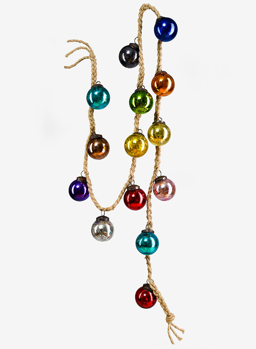 5ft Long Multicolor Glass Ball Garland Decor Jamali-garden
