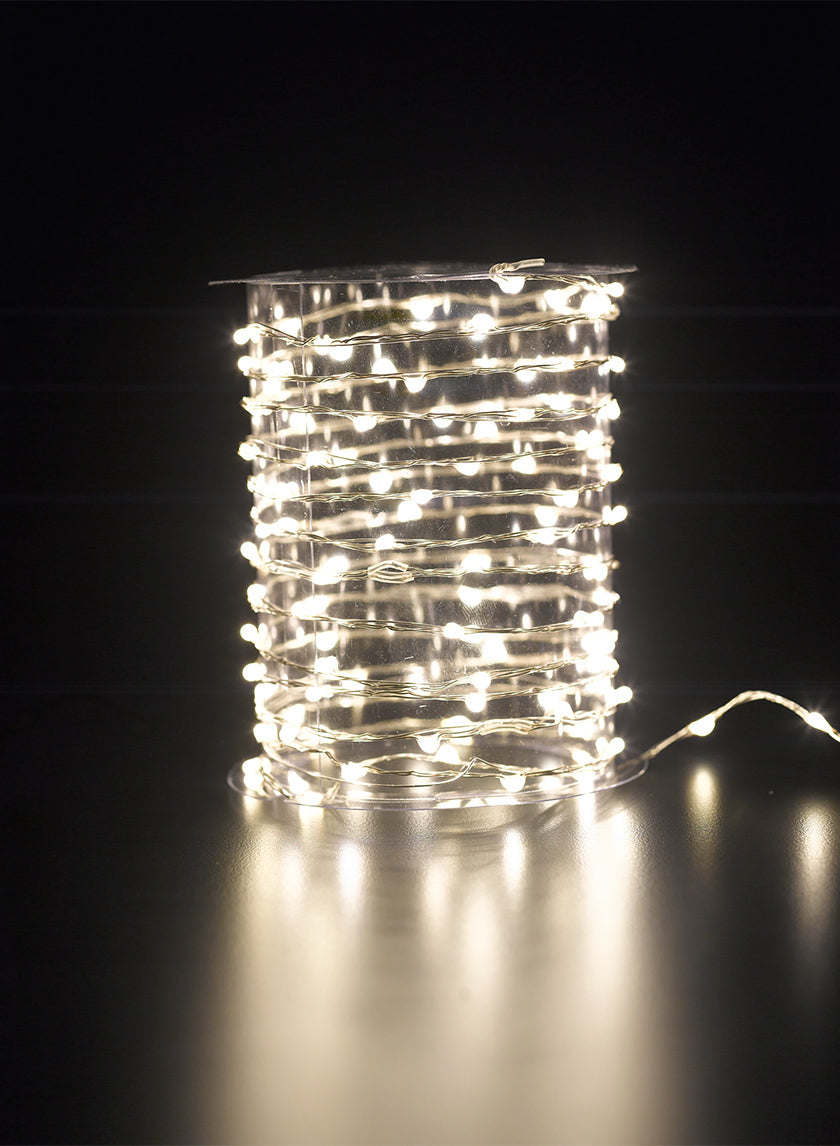 13.5ft Long Warm White Naked Wire L.E.D. Lights String Decor Jamali-garden
